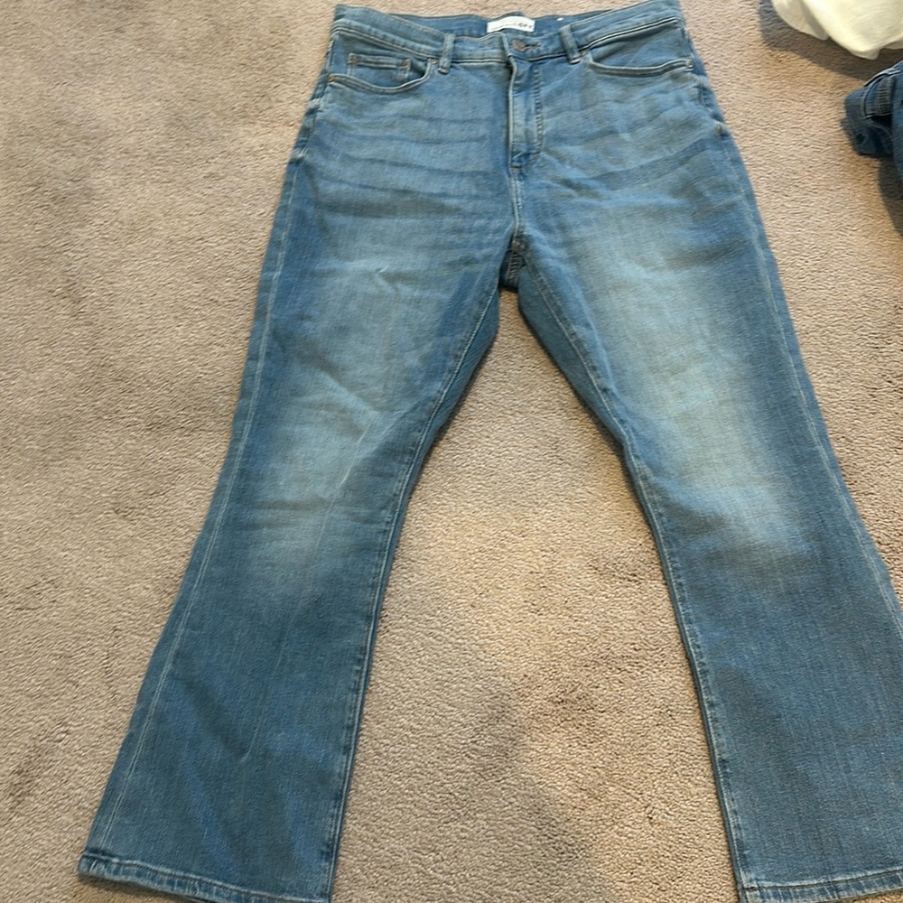 Loft high waist kick crop Jean